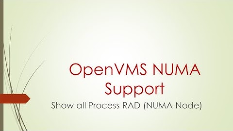 show all process RAD (NUMA Node) on OpenVMS