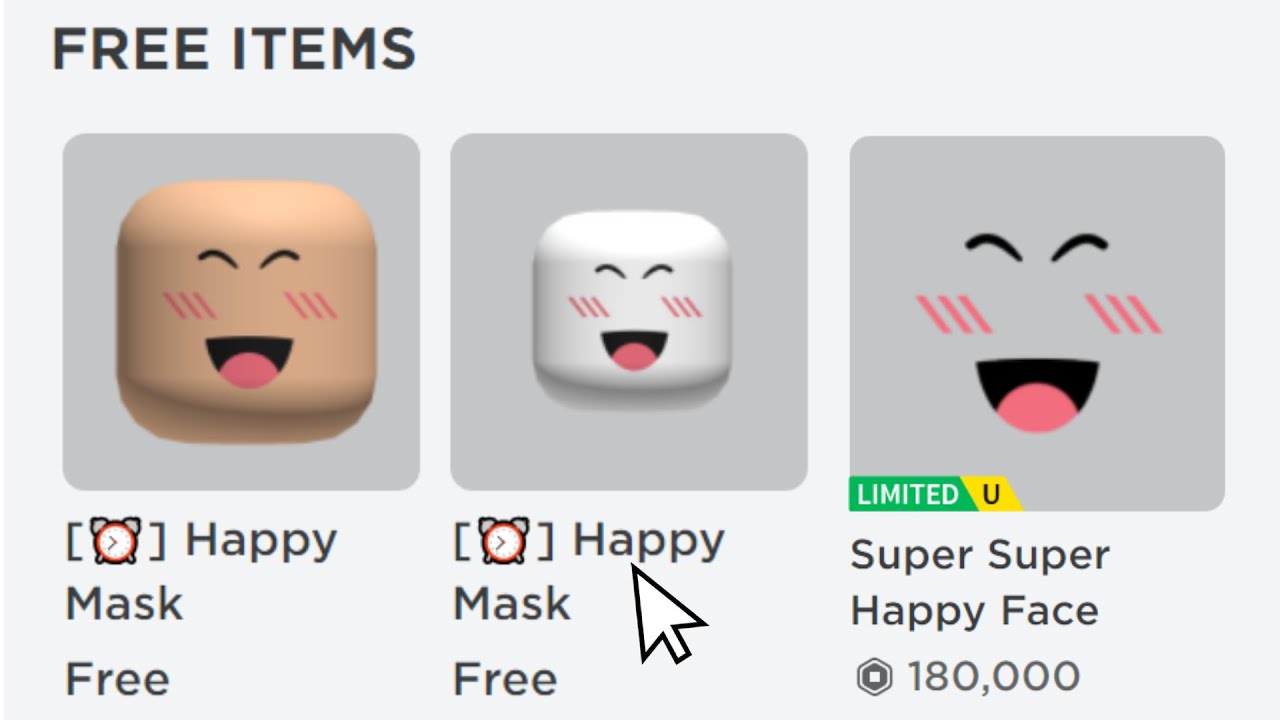 John - Roblox  Super happy face, Create an avatar, Neck accessories