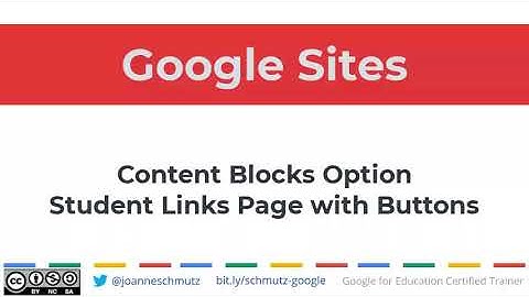 Google Sites - Create a page of links to buttons