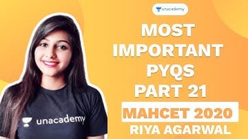 MAHCET 2020 | Most Important PYQs | Part 21 by Riya Agarwal