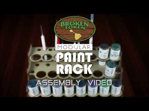 The Broken Token Modular Paint Rack - 35mm Straight