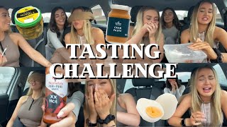 BLINDFOLDED TASTE CHALLENGE | MY FRIENDS DID ME DIRTY