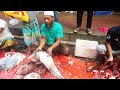 Big Wallago Attu!! Boal Fish Cutting Live In  Fish Market  #boalfish