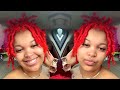 How I BLEACH & COLOR my Locs RED!