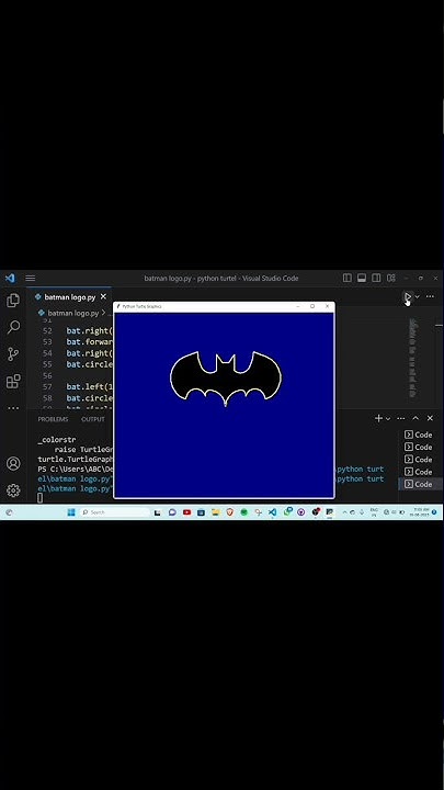 Bat man logo Using Python #shortvideo #batman #shorts #python #viral # ...