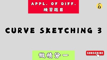 Curve Sketching 3 | Calculus 1 微積分一 Application of Differentiation 練習題目
