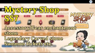 Checking Mystery Shop in SS7 - what's inside the accessory enchant stone box?  | BCM Global