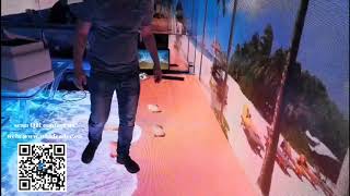 Holographic projection Ocean waves,3D virtual floor beach footprint interaction,