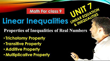 Properties of Inequalities of Real Numbers|| Mathematics for class 9