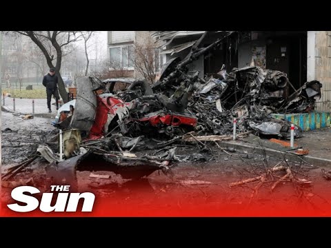 LIVE: Emergency services attend scene of helicopter crash near nursery in Brovary, Kyiv