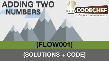 Adding two numbers codechef  FLOW001 Solved || Competitive Programming ||