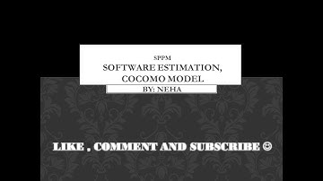 SOFTWARE ESTIMATION, COCOMO MODEL (BASIC COCOMO)