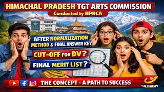 Hp Tgt Arts Cutoff 2026 After Normalization Final Answer Key Dv Cutoff Final Merit List