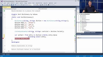 Twenty C# Questions Explained, 19, How do I sort a dictionary by value
