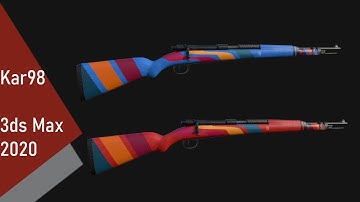Texturing PUBG Kar 98 low poly - 3ds max tutorial part - 1