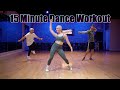 15 minute dance workout  nightclub two step salsa wc swing samba  rumba  easy to follow along