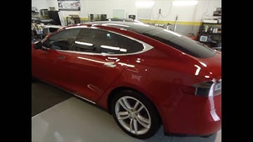 2016 Tesla S with 3m 50% tint and 20% tint 3M Color Stable by Tint Pros 216-906-6084