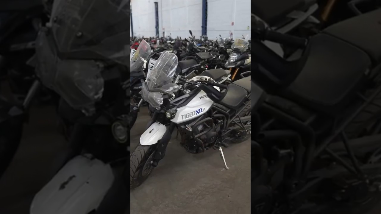 Centenas de motos abandonadas em galpão de leilao #shortsyoutube