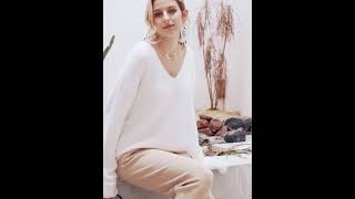 Женский свитер с широким v-образным вырезом - Видео от Женская одежда