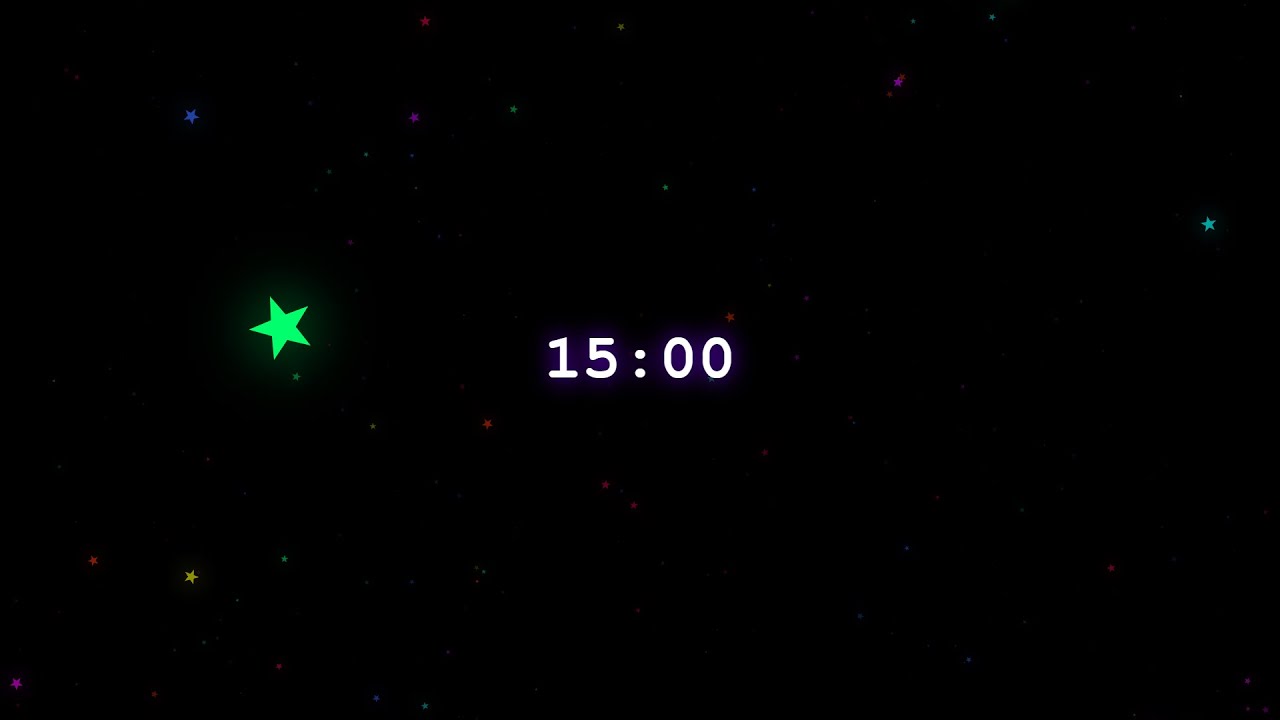 Space Timer 15 Minute Timer - Space Stars! | With Alarm! - YouTube
