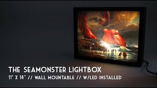 The 'Seamonster' handmade lightbox by MUNSTRE