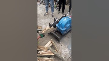 Fast wood splitting process - good machines and tools can improve work efficiency #shortfilm