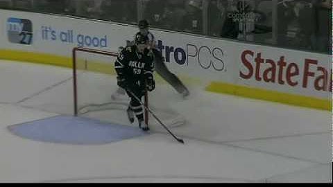 Ivan Vishnevskiy scores on his own net (SJ @ DAL - 12/21/09) (HQ)