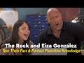 The rock and eiza gonzalez test their fast and furious franchise knowledge  popsugar pop quiz