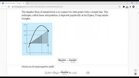 Interpolation I | Numerical Methods