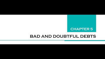 PRC 04   Bad and doubtful debts  Lecture 1