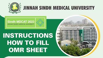 Sindh MDCAT 2023, Instructions to fill OMR Answer Sheet | #rajeshjemlani