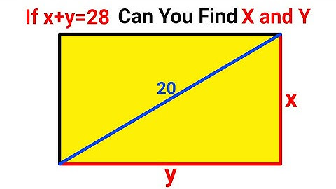 Can you find the value of X and Y? ( Rectangle) #geometry #maths #mathematics
