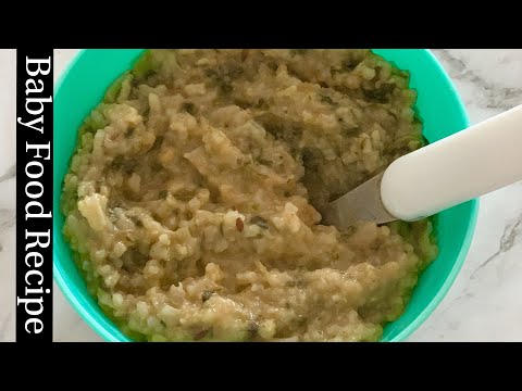 baby-food-recipe,-7+-months,-rice-with-spinach-and-yellow-lentils,-baby-puree-recipes,-toddler-food