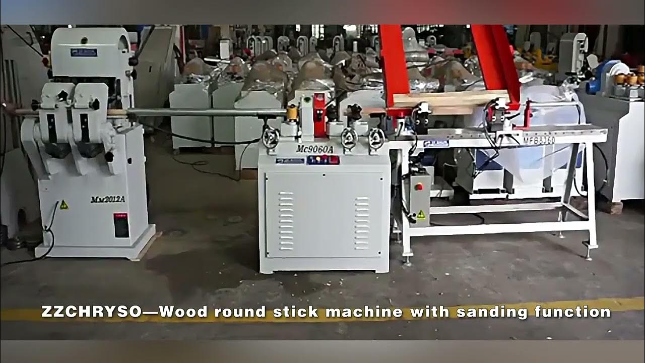 wood round stick making machine with sanding function YouTube