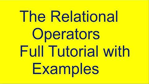 C++ Relational operators | tutorial with examples