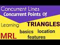 What are Concurrent Lines of a Triangle ? Learning Concurrent Points of Triangle & their Location.
