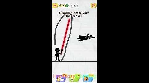 Draw 2 Save: Stickman Puzzle LEVEL 34 - Superman needs your assistance - Gameplay Walkthrough