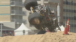 'Monsters on the Beach' means big trucks, lots of noise, huge jumps and friendly drivers