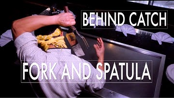 Teppanyaki Tricks Fork and Spatula Hit and Behind Catch