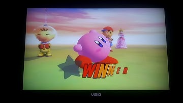 Super Smash Bros. Brawl Kirby (CPU) VS Ness (CPU) VS Peach VS Olimar (CPU)