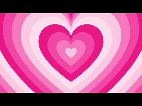 Pink Heart Background Screensaver Loop 1 Hour 1080p HD