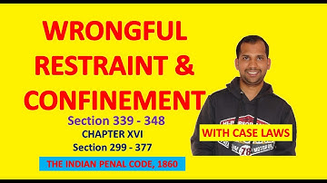 Wrongful Restraint and Wrongful Confinement | Section 339 to 348 | The Indian Penal Code, 1860