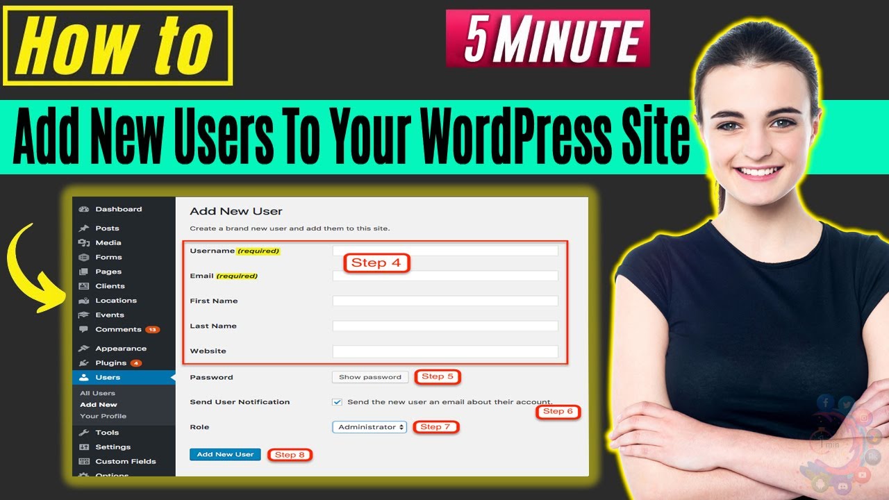 How to Add New Users To Your WordPress Site 2026 - YouTube