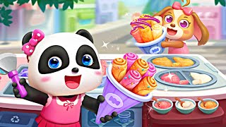 キキとミュウミュウの大冒険 #6 | ミュウミュウがキキのためにアイスクリームロールを作るのを手伝おう | ベビーバスゲーム screenshot 4