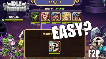 How Easy is Easy? Aspen Dungeon Run with 6 Star Garuda and F2P Update.