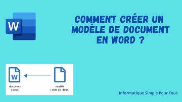 Comment créer un modèle de document en Word ?