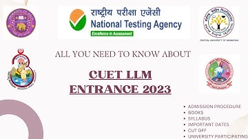 CUET PG LLM 2023||ELIGIBILITY,EXAM PATTERN,CUTOFF,SYLLABUS,BOOKS||PREPARATION OF CUET LLM