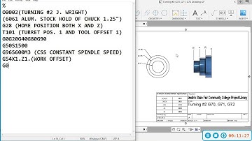 CNC Lathe Turning #2 G70,G71,G72