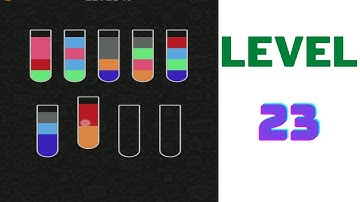 Water sort puzzle level 23 walkthrough solution | MGW