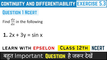 ex 5.3 q1 class 12 | continuity and differentiability class 12 ex 5.3 q1 |